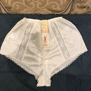 YvesSaintLaurent white size 5 nylon briefs